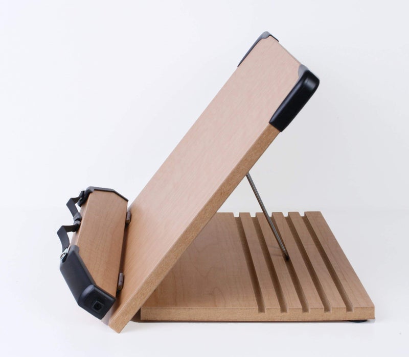 A+ Book Stand BS1500 11.8x8.5 Portable Adjustable Foldable Bookstand Holder for Reading Hands Free Large Thick Heavy Textbooks Cookbooks Tablets - Image 4